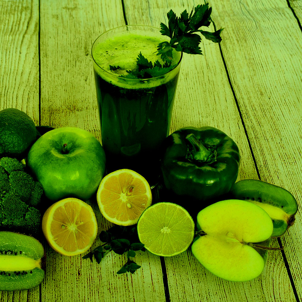 View of fresh fruits and vegetables